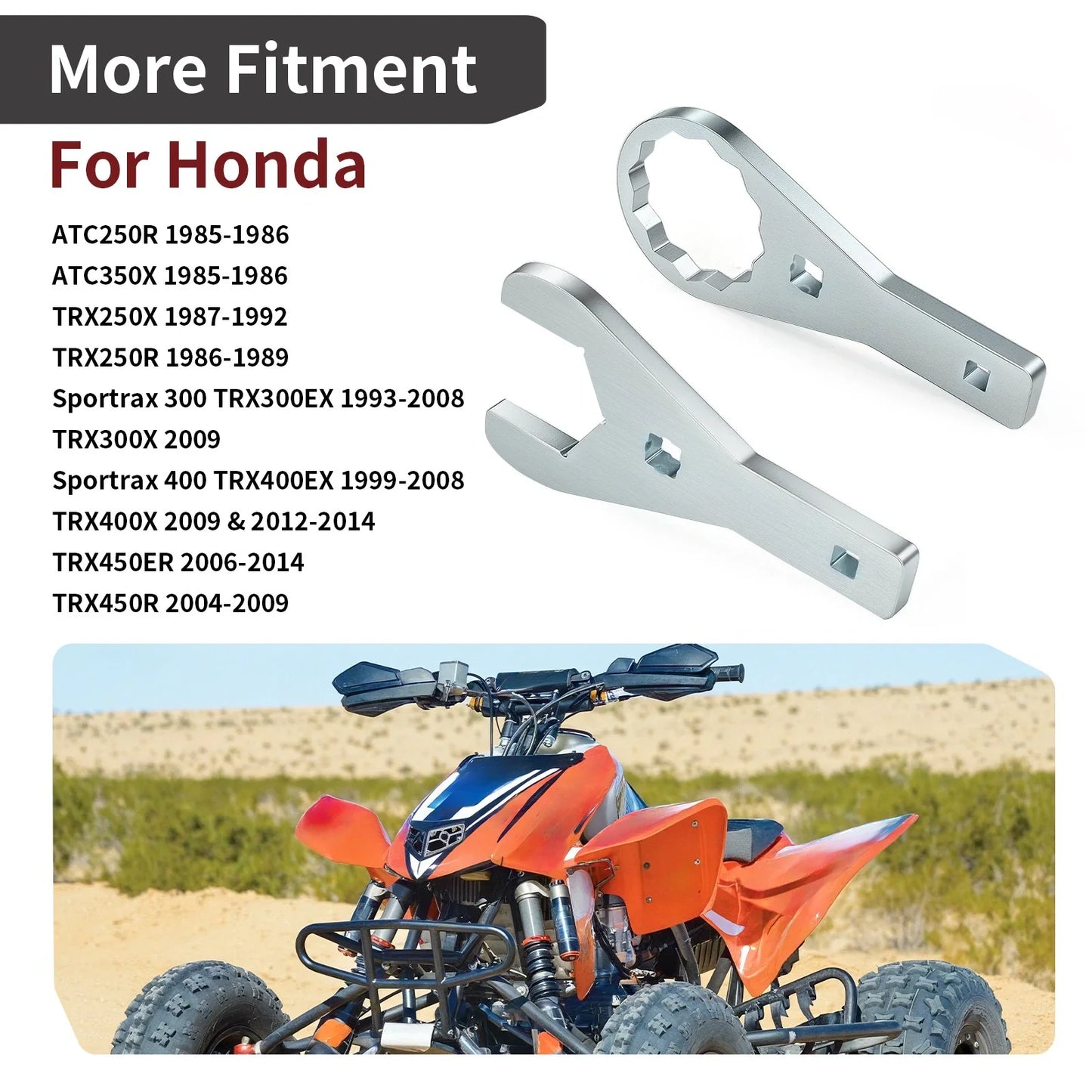 Axle Nut Wrench 45mm & 56mm 2x4 for Honda Sportrax TRX300EX (1993–2008)