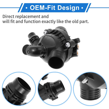 Engine Coolant Thermostat Housing Assembly for BMW E70 E71 X5 X6 (2007-2010)