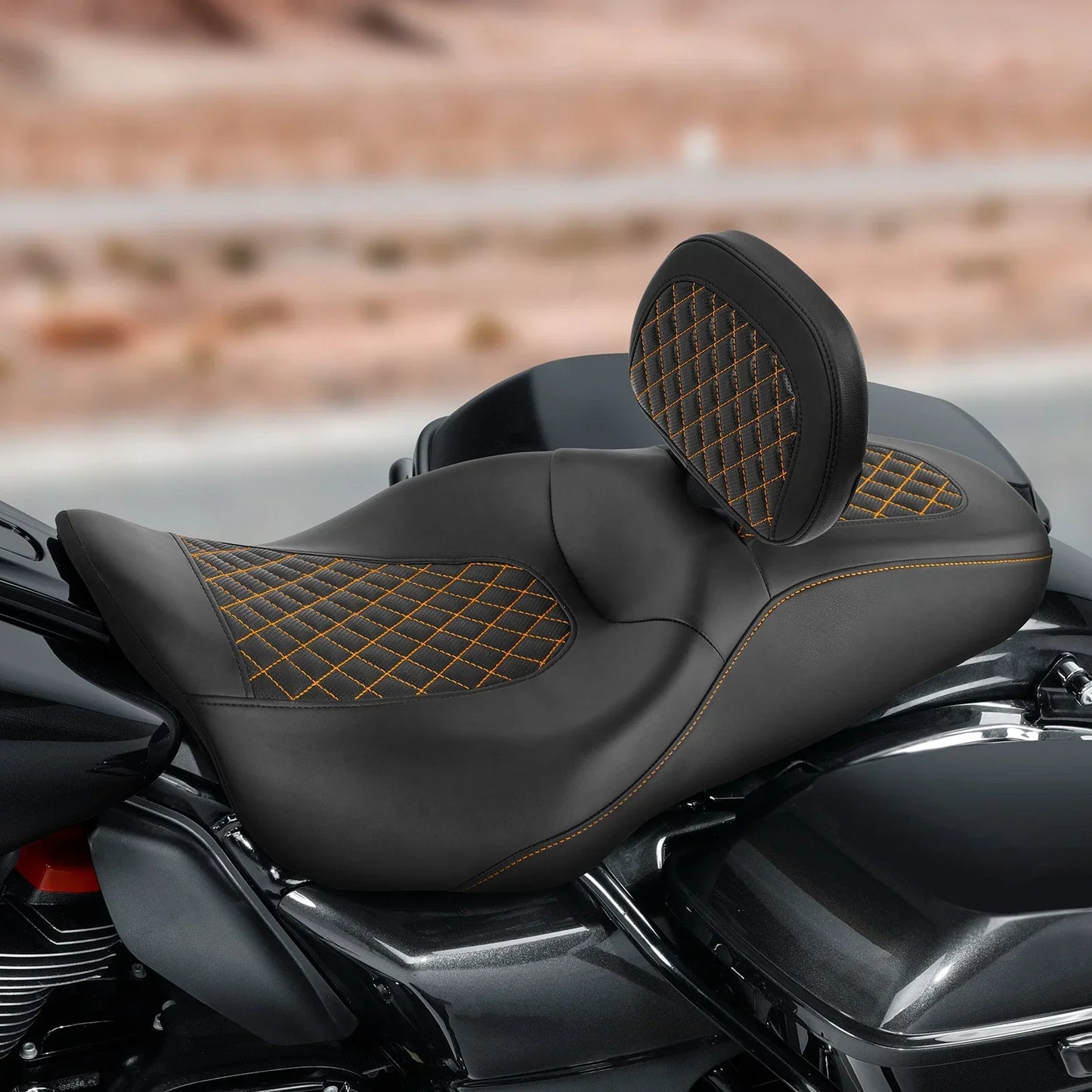 Driver Passenger Seat Rider Backrest for Harley Street Glide (2009-2023)
