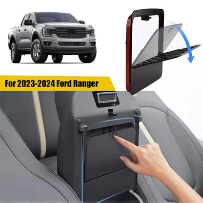 Black Center Console Armrest Storage Box for Ford Ranger (2023-2025)