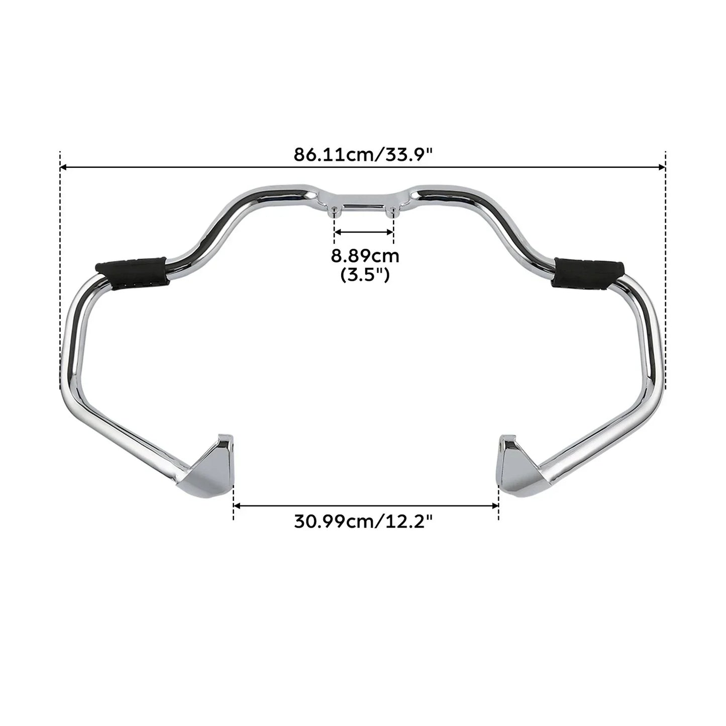 Black/Chrome Mustache Highway Bar for Indian Chief Vintage Chieftain (2014-2025)