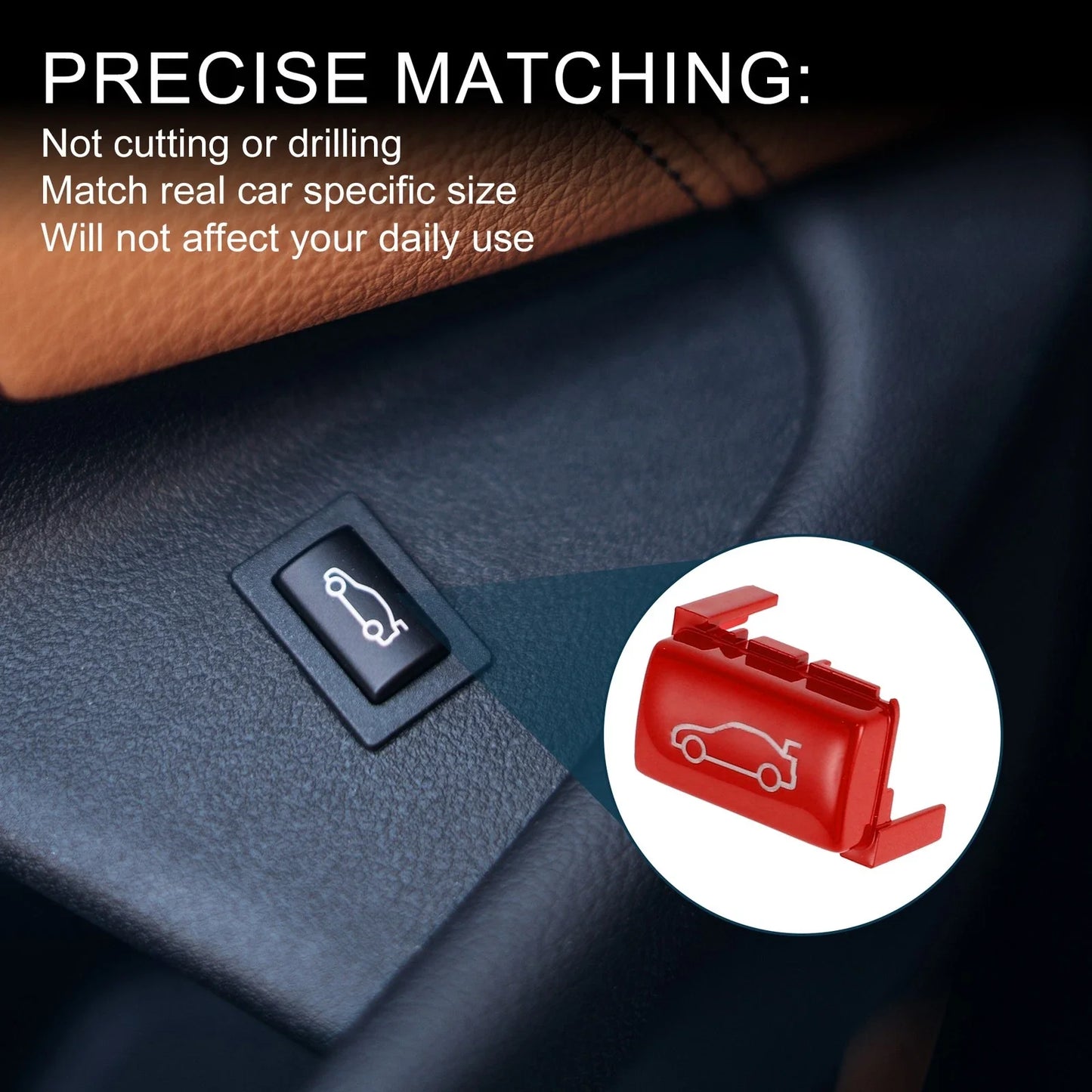Tailgate Rear Trunk Switch Button Cover for BMW 1 2 3 4 5 6 7 X1 X3 Series Red