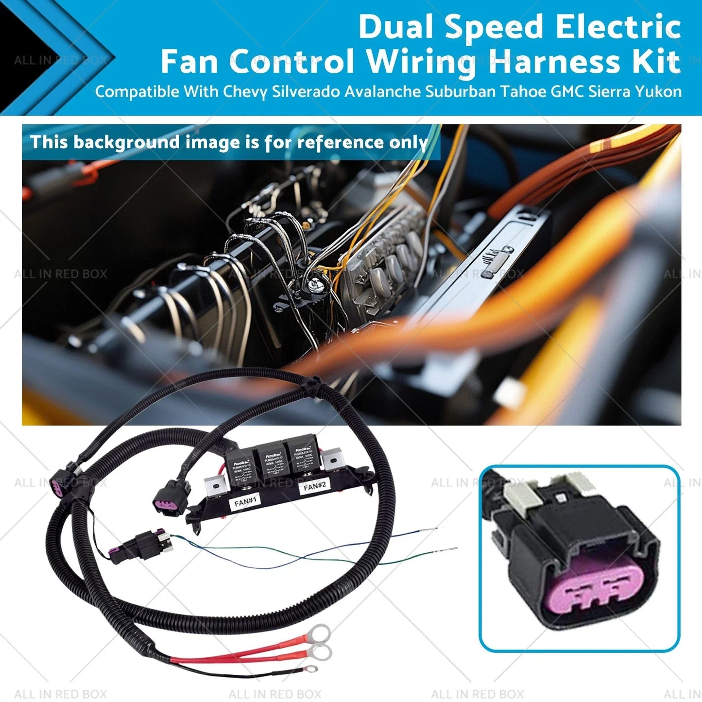Dual Speed Electric Fan Control Wiring Harness for Chevy Silverado (2007-2013)