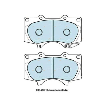 4WD Front Disc Brake Pads Set for Hilux GGN25 KUN26 (2008–2015)