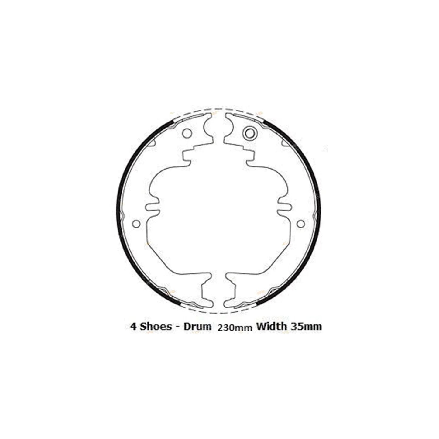 2 x Hand Park Brake Shoes for HZJ105 Landcruiser 100