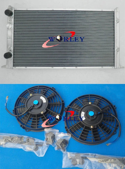 Row Aluminum Radiator + Fan for Volkswagen Golf MK3 GTI VR6 (1994-1998)