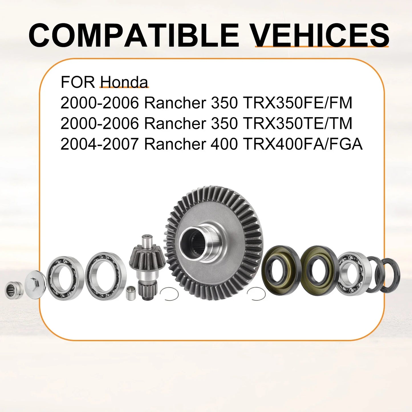 Ring Pinion Gear Oil Seal Final Drive for Honda TRX 350/400 (1999–2006)