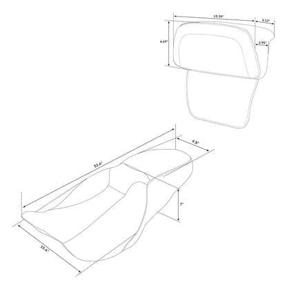 Driver Passenger Seat Backrest for Harley Touring Road King (2014-2023)