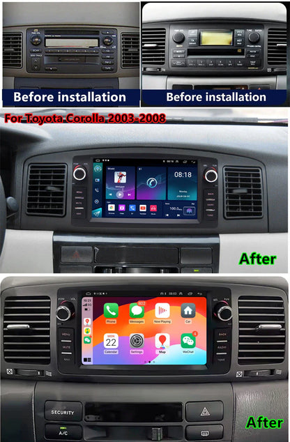 7'' Carplay Stereo Radio GPS Head Unit for Toyota Corolla (2003-2008)