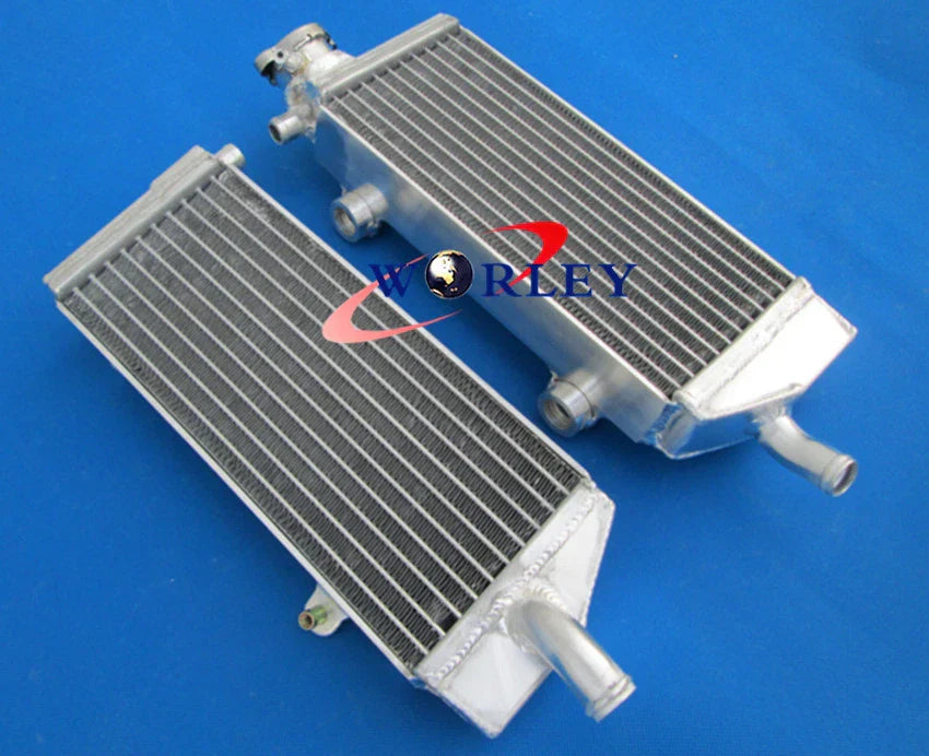 Aluminum Radiator & Orange Hose for KTM 250/450/505 SX-F/SXF (2007-2010)