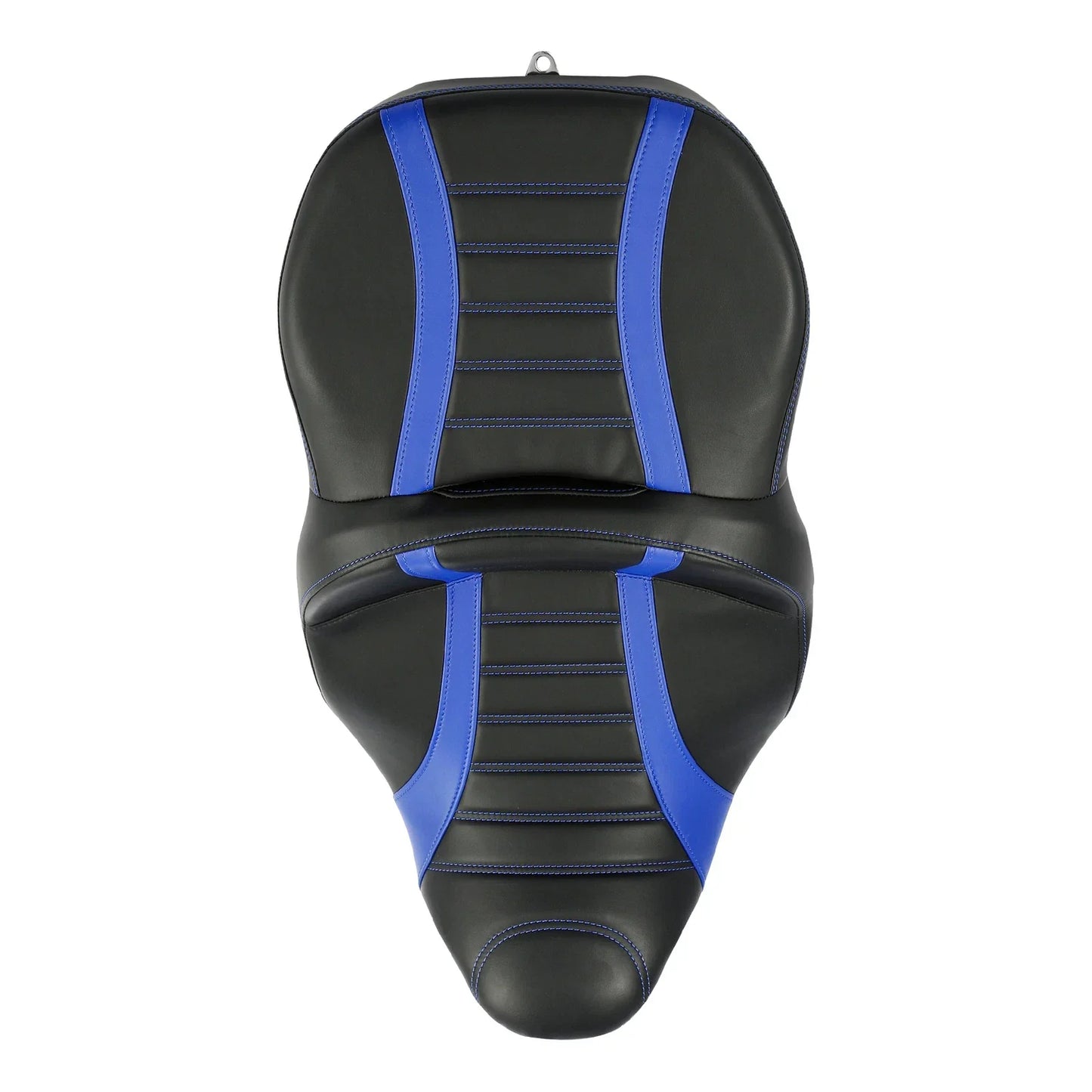 Black Blue Driver Passenger Gel Seat Backrest for Harley Road Glide (14-23)