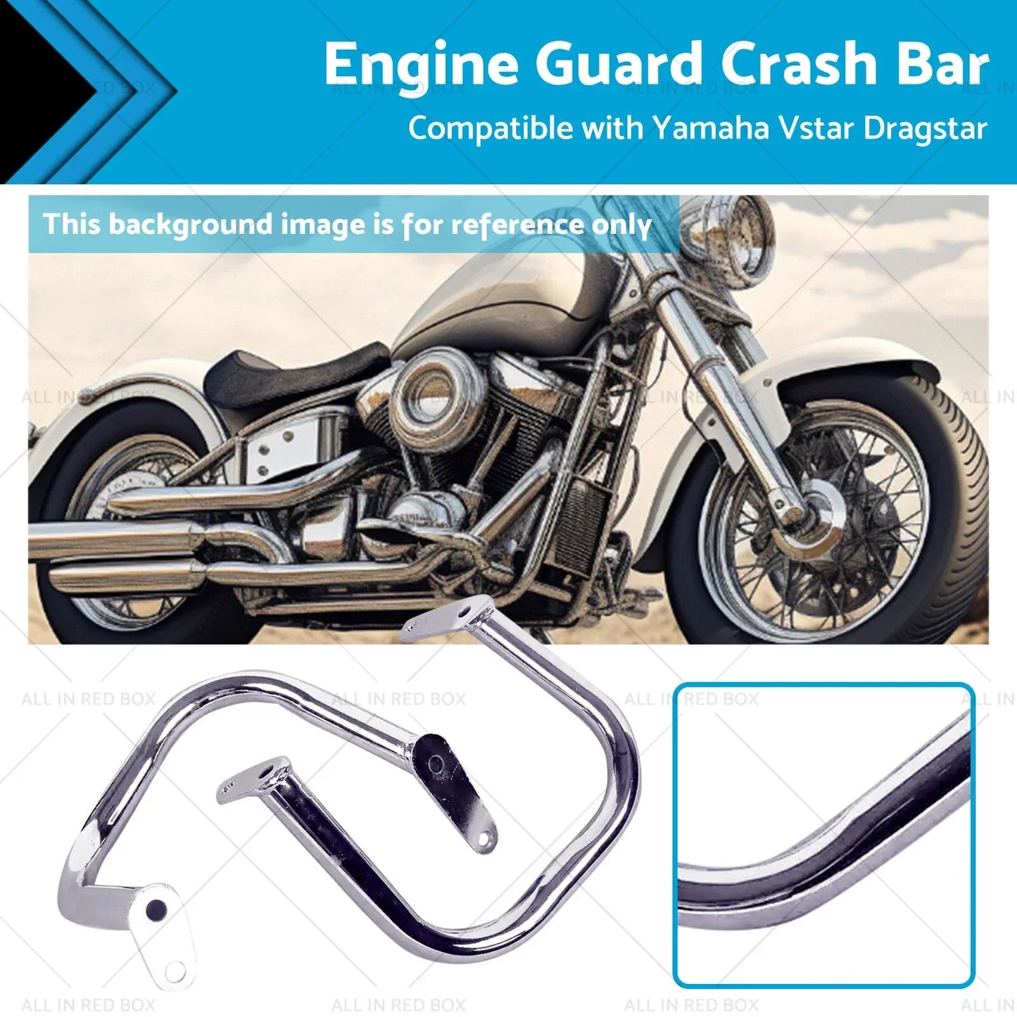 Engine Guard Highway Crash Bar Chrome for Yamaha V-Star XVS400 XVS650 (1998-2016)