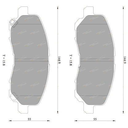Front Disc Brake Pad Set for Dodge Avenger JS V6 2.7L (2007-2008)