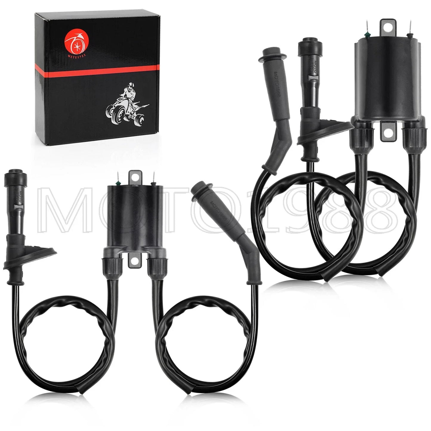 2 x Ignition Coil & Spark Plug Cap for HONDA Shadow VLX 600 VT600 (1988–2007)