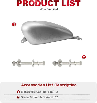 3.8 Gallon Fuel Gas Tank for Harley Sportster XL883 XL1200 (2007-2023)