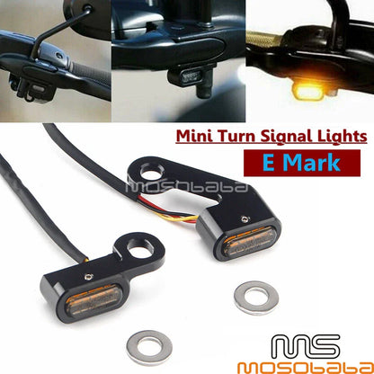 Mini LED Turn Signal Indicator Lights for Harley Dyna Street Bob Softail (2006-2023)