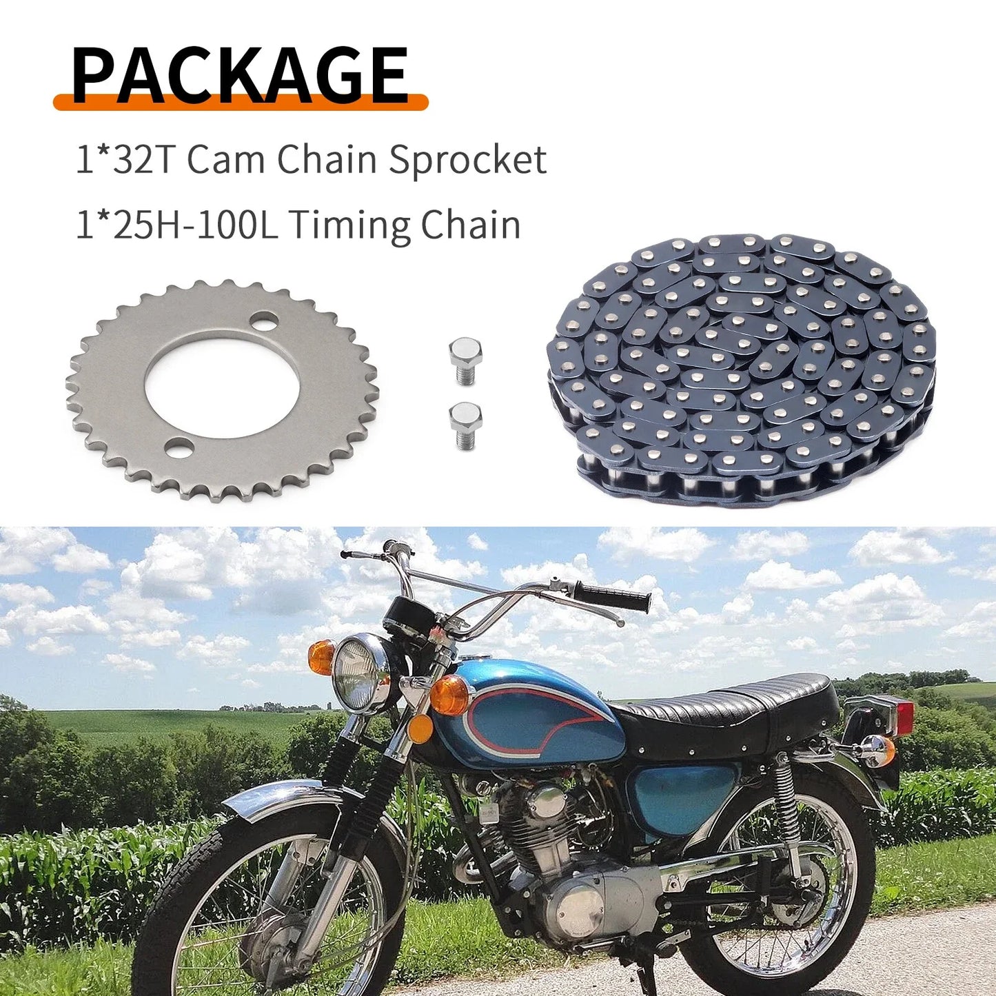 Cam Timing Chain Sprocket Honda ATC185/185S, ATC200/200S (1980–1986)