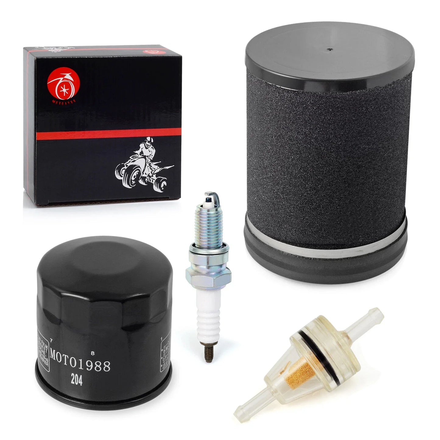 Air Filter Oil Filter Spark Plug for Kawasaki KVF360 Prairie 360 (2003–2009)