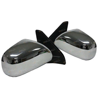 2 x LH+RH Chrome Electric Mirrors for Toyota Landcruiser Prado (2002–2009)