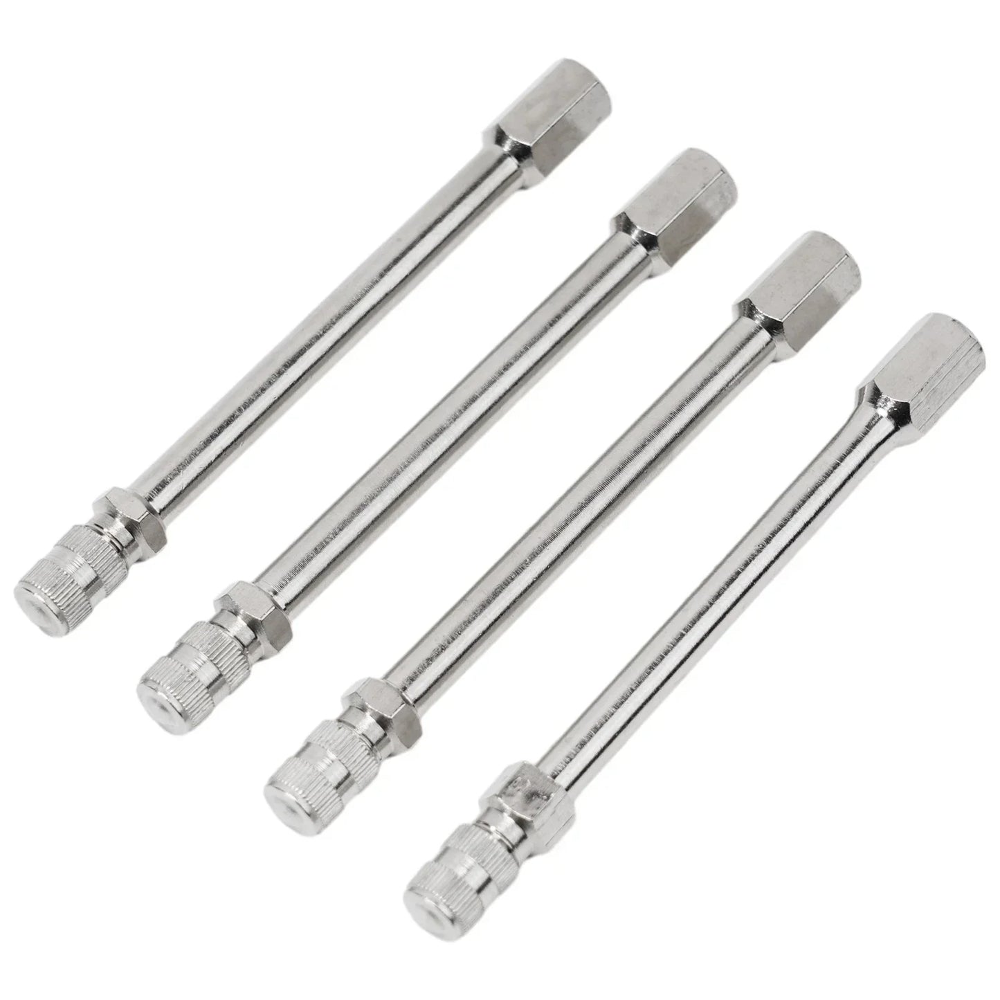 4x 100mm Metal Tire Wheel Valve Extension Cap Stem for Car Truck Van