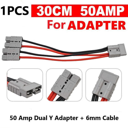 50A For Anderson Plug DoubleY Adaptor Cable Extension 4mm Battery Connector