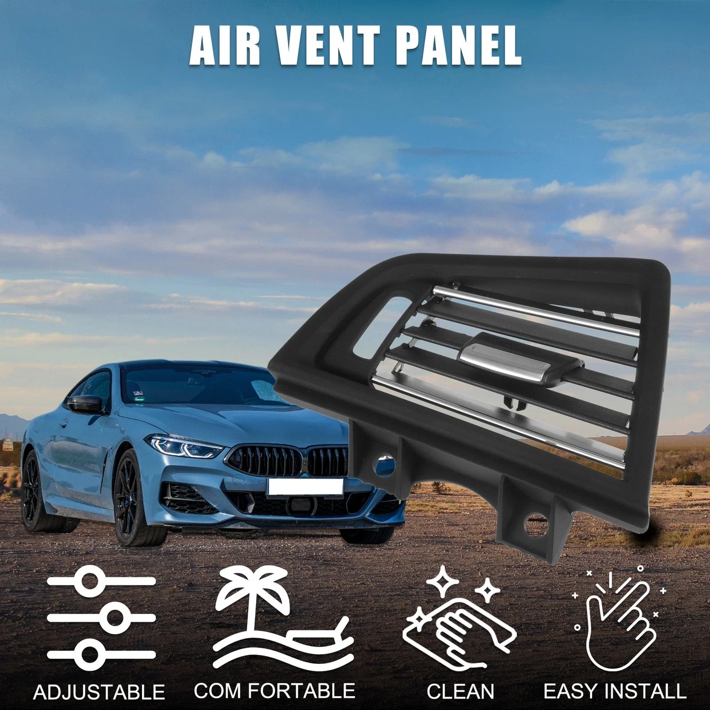 Center Dash A/C Outlet Air Vent Panel for BMW 528i (2011-2016)