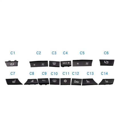 14Pcs Button Key Cap Repair Kit for BMW 5 6 7 F10 (2010-2017)