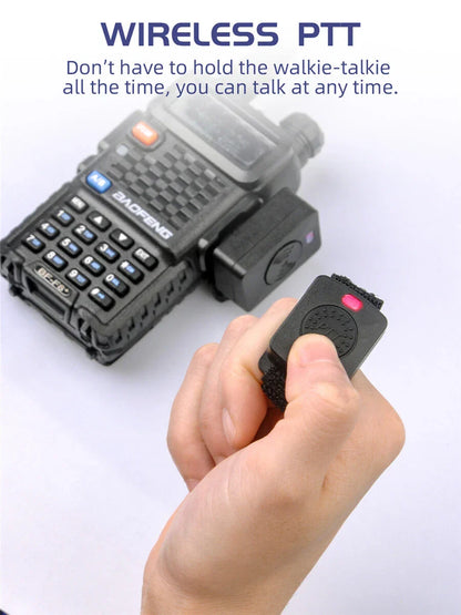 Wireless Bluetooth Headset PTT Earphone for Walkie Talkie Radio