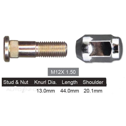 Rear Wheel Stud & Nut for Ford Ranger PJ PK PX (2007 - 2021)
