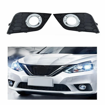 Front Bumper Fog Light Frame Cover for 16-19 Nissan Sentra (2016-2019)