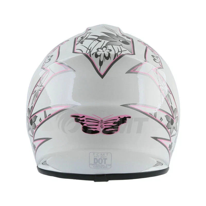 Youth Kids Dirt Bike ATV Helmet w/ Goggles & Gloves - White/Black/Red/Blue/Green