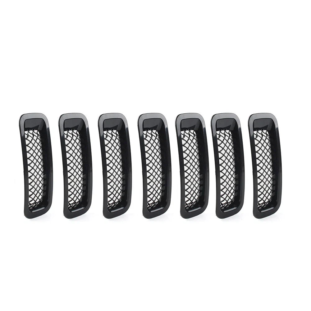7 Pcs Front Mesh Grille Cover for Jeep Patriot (2011-2017)