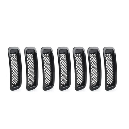 7 Pcs Front Mesh Grille Cover for Jeep Patriot (2011-2017)