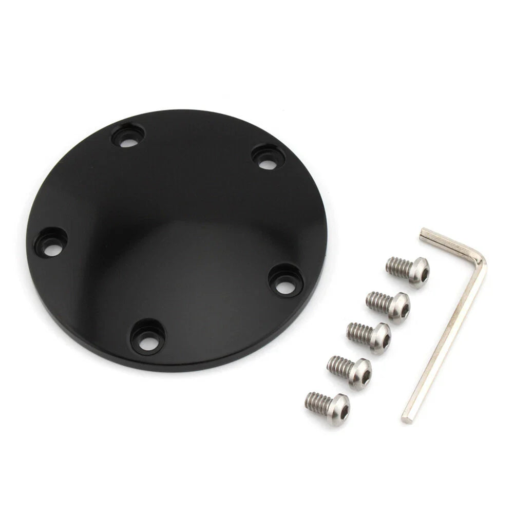 Black Domed Timing Points Cover for Harley Twin Cam Softail Dyna Touring (99-17)