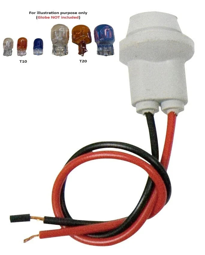 2 x W5W Wedge LED Globe Holder Connector Socket Car