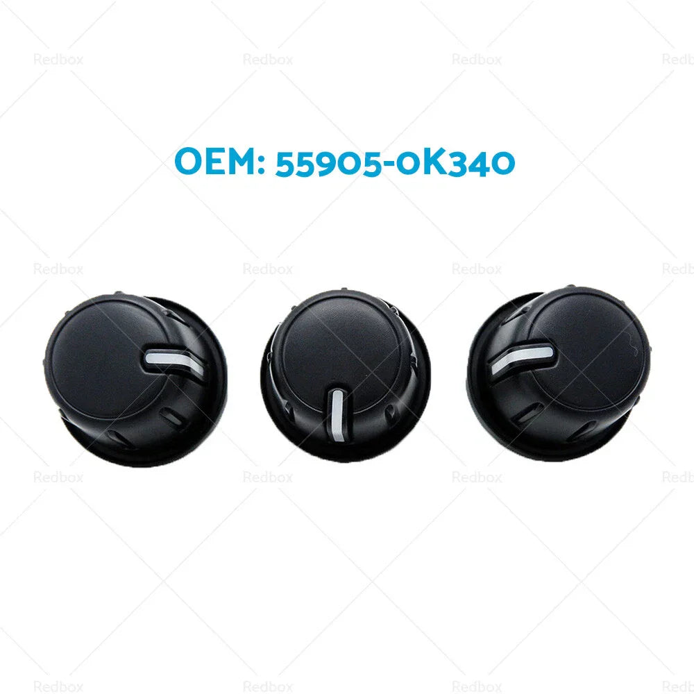 3 x Heater Fan Control Switch Knobs for Toyota Hilux Vigo (2005-2015)