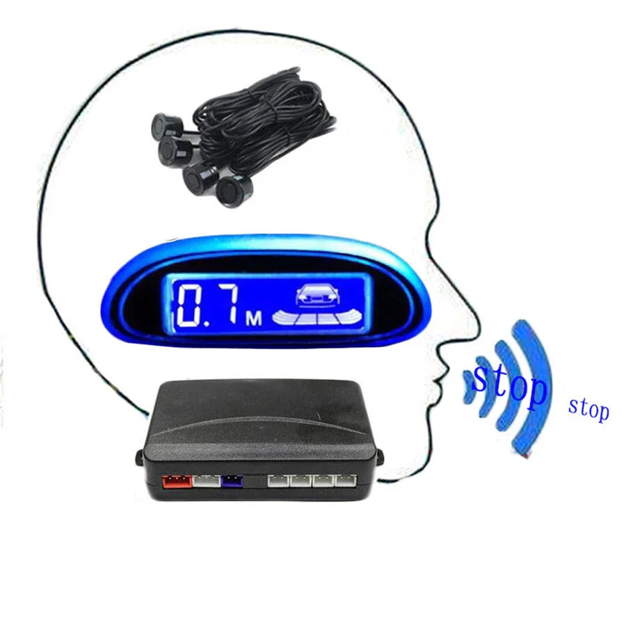 4 x LED Parking Sensors for Universal Car Reverse Radar System Alarm