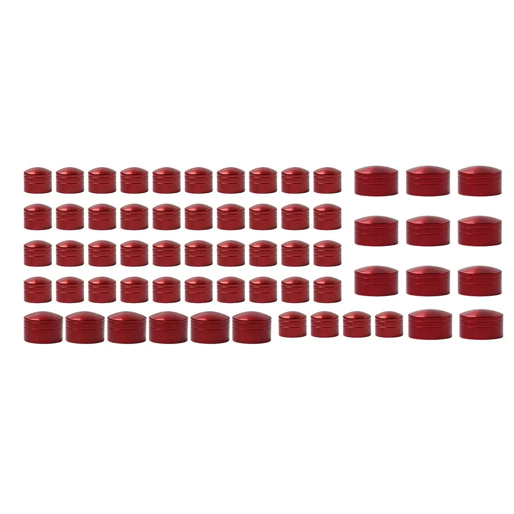 Red 61X Engine Bolt Topper Cap for Harley Touring Road King Street Glide (1999-2006)