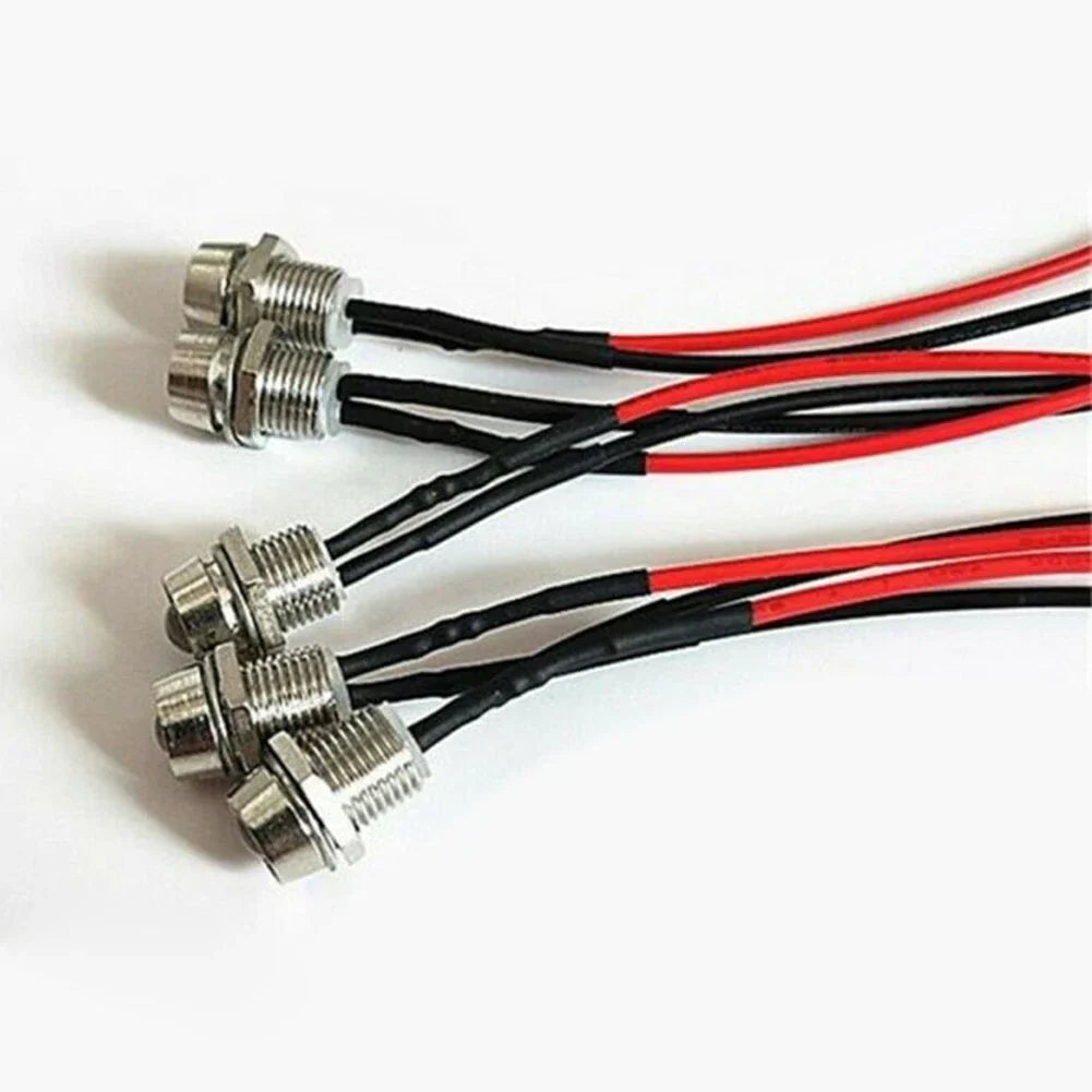Green 8mm 12V LED Dash Panel Light Indicator Lamp for Car Boat 10x