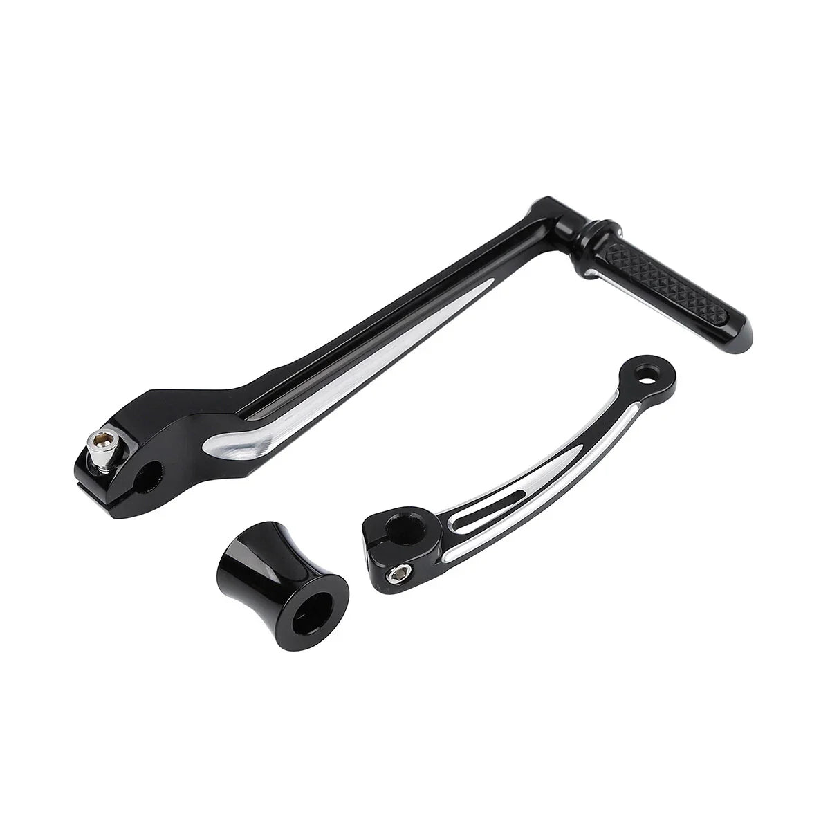 Black CNC Shifter Lever Set for Harley Street Glide, Softail (1986-2023)