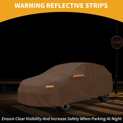 Waterproof All Weather Car Cover for Hyundai Kona (2018-2023) - Orange 210D-PU