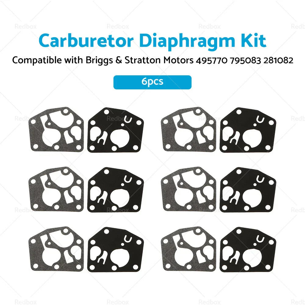 6x Carburetor Diaphragm Kit for Briggs & Stratton Motors
