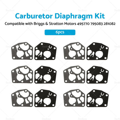 6x Carburetor Diaphragm Kit for Briggs & Stratton Motors