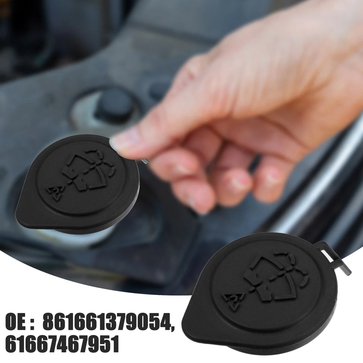 Reservoir Cap Black Windshield Washer Fluid for BMW 318i (1991-1998)