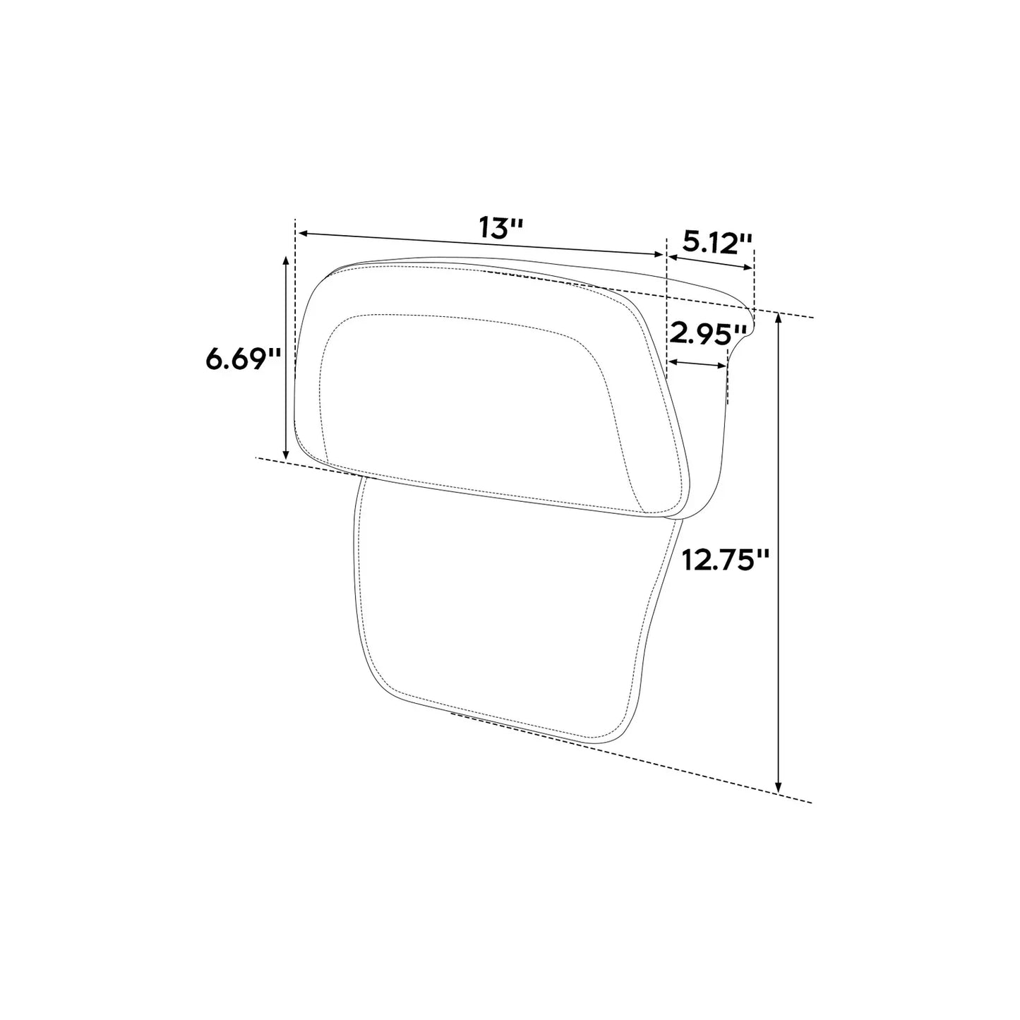 Driver Passenger Seat Pad Backrest for Harley Touring Road Glide (2009-2013)