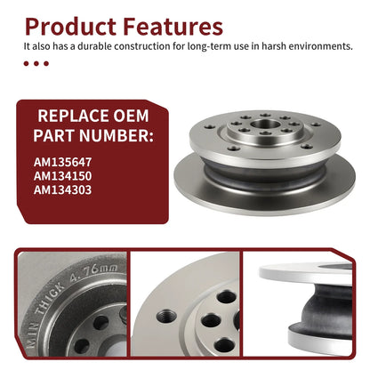 Rear Wheel Hub for John Deere Gator HPX 615E 815E Trail TX Turf (2009–2013)