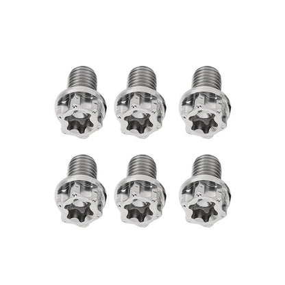 6pcs M6x35mm Titanium Torx Head Flange Screws for Motorcycle Bike Bicycle