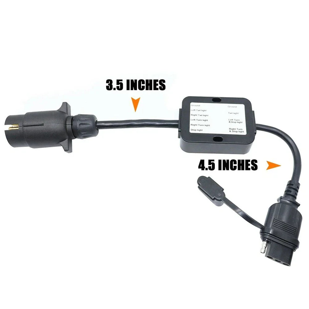 Trailer Light Converter 7Pin Connector to 4Way Flat