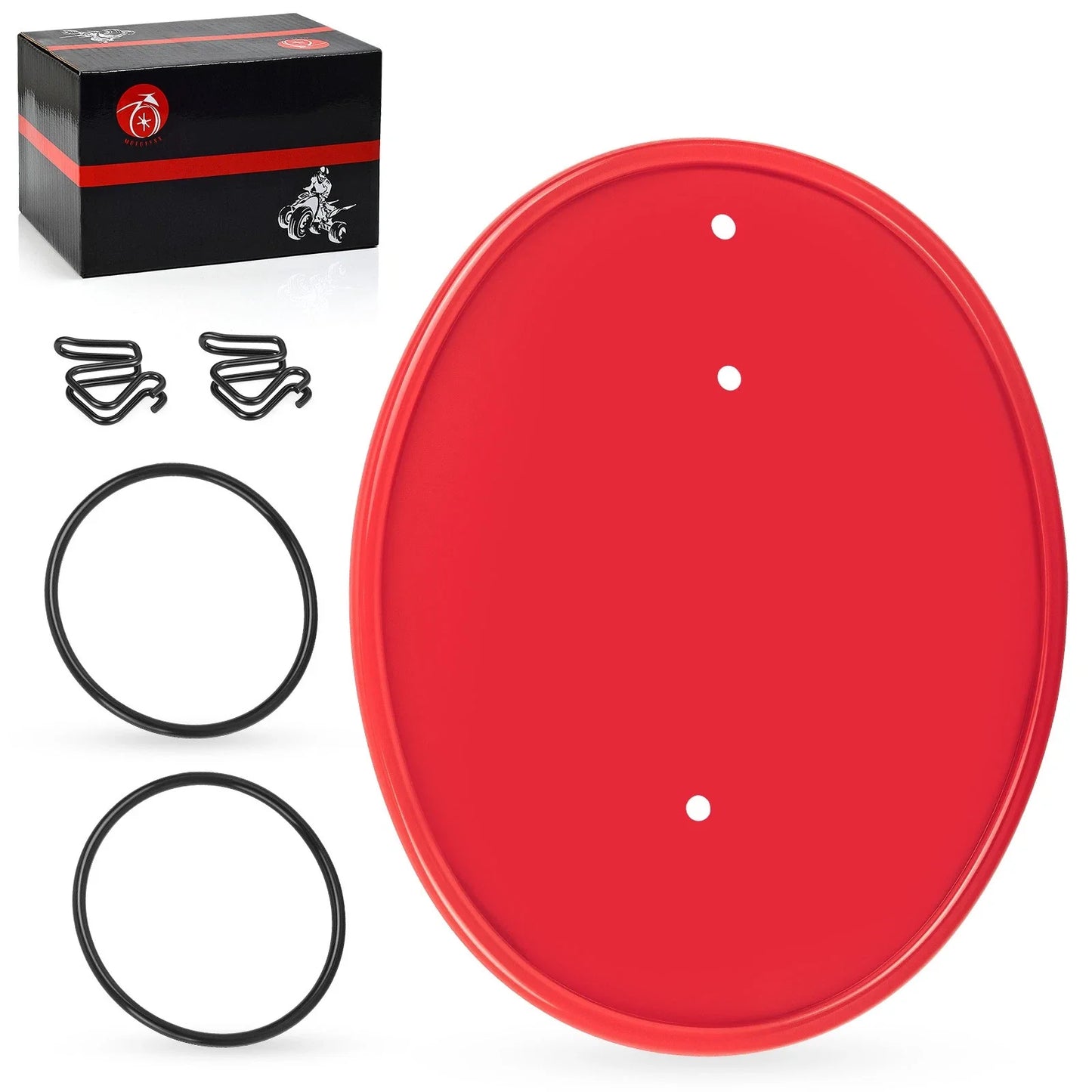 Red Front Number Plate with Mount Clips & Bands for Honda Z50R (1979-1987)