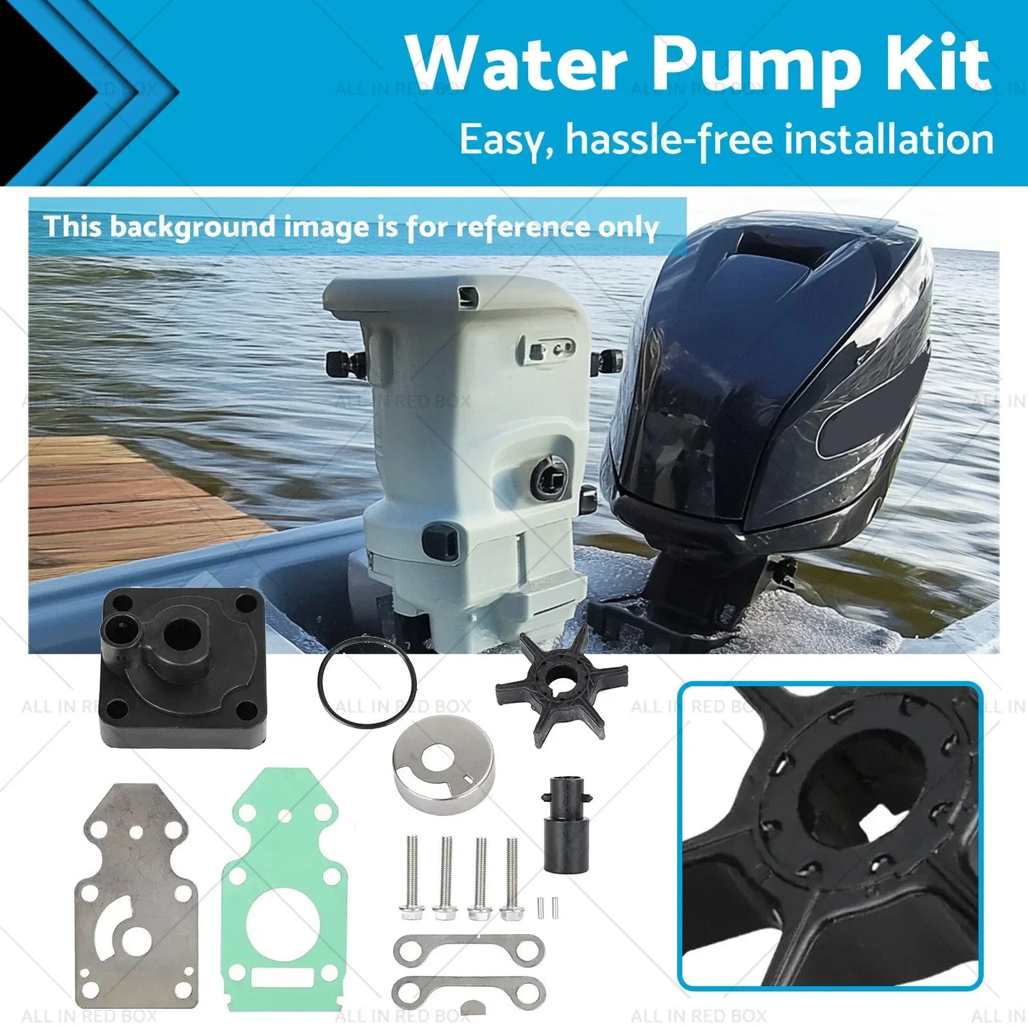 Water Pump Kit for Yamaha 9.9 15 HP 2-Stroke 4-Stroke